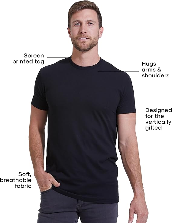 Mens T-Shirts - Short Sleeve Crew Neck Plain Novelty T Shirt for Men
