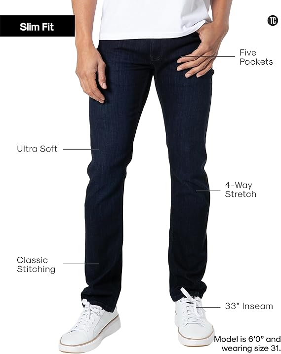 Mens Jeans - Stretch Jeans for Men, Ultra-Soft Premium Fabric