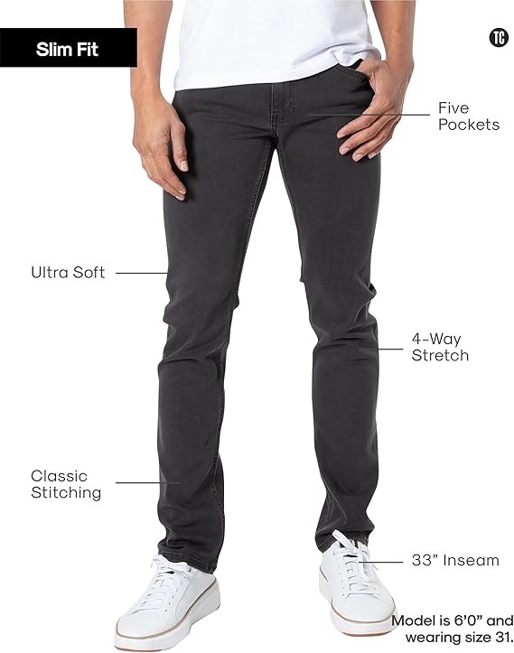 Mens Jeans - Stretch Jeans for Men, Ultra-Soft Premium Fabric