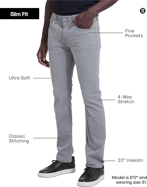 Mens Jeans - Stretch Jeans for Men, Ultra-Soft Premium Fabric