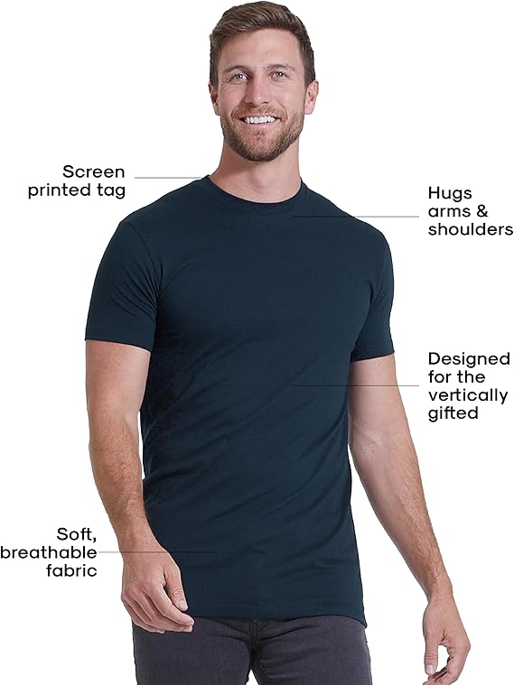 Mens T-Shirts - Short Sleeve Crew Neck Plain Novelty T Shirt for Men