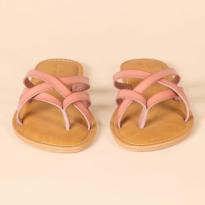 Women's Strappy Slide Flat Sandal