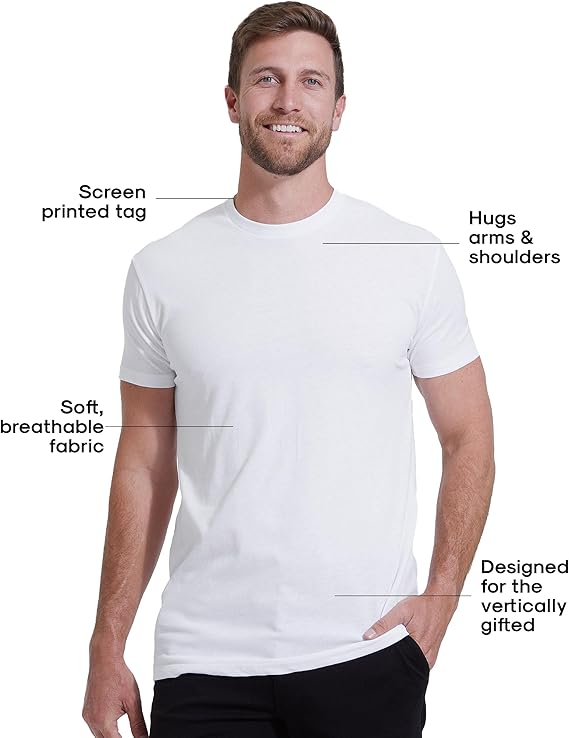 Mens T-Shirts - Short Sleeve Crew Neck Plain Novelty T Shirt for Men