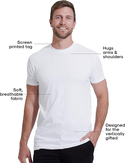 Mens T-Shirts - Short Sleeve Crew Neck Plain Novelty T Shirt for Men