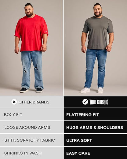 Mens T-Shirts - Short Sleeve Crew Neck Plain Novelty T Shirt for Men