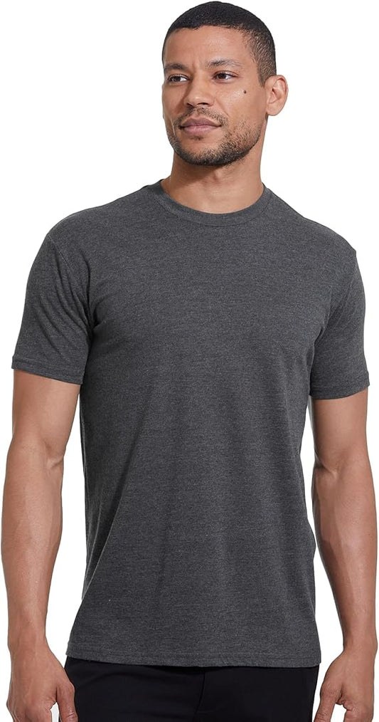 Mens T-Shirts - Short Sleeve Crew Neck Plain Novelty T Shirt for Men
